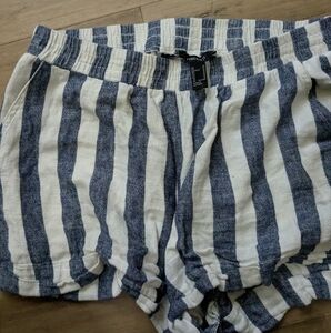 Forever 21 Blue and White Striped Women Shorts